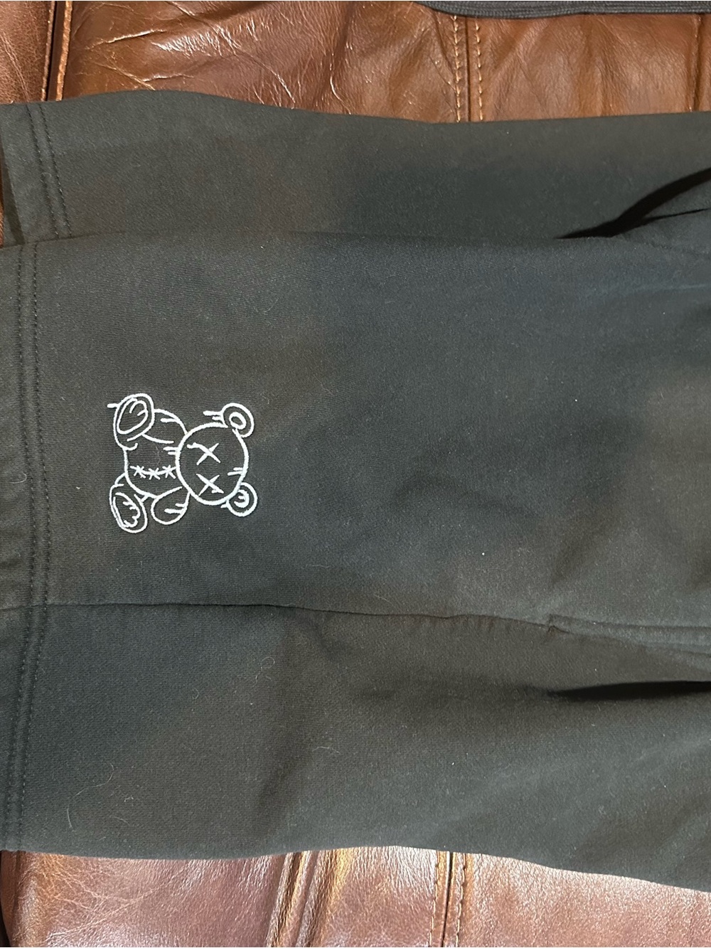 Brooklyn Cloth Black Athletic Shorts with White Bear Logo